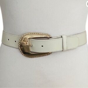 Vintage Robbie Nelson cream leather belt